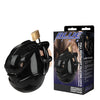 Full Restraint Silicone Cock & Balls Chastity Device - 100% Coverage Black