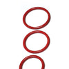 Spartacus Seamless Stainless Steel C-Ring - Red Pack of 3