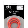 Spartacus Nitrile Cock Ring Set 3 Pack - Assorted Colors