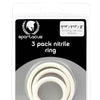 Spartacus Nitrile Cock Ring Set 3 Pack - Assorted Colors