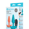 Anal Training Bundle 2-Piece Set Includes Beginner Plug & Rechargeable Vibrating Plug w/Remote