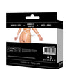 Satin Ribbon w/Elastic Harness & Cuffs Set - White/Gold O/S