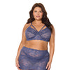 Twilight Fever Lace Bra & Skirt - Navy 3X/4X