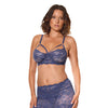 Twilight Fever Lace Bra & Skirt - Navy SM