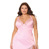 Kissed by Satin Underwire Chemise - Pink 1X/2X