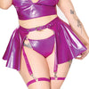Darque PVC Skirt w/Removable Leg Straps - Purple QN