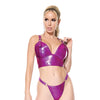 Darque PVC Bralette & G-String - Purple O/S