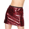 Darque Metallic Wet Look Skirt - Red/Black MD