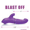 Curve Toys Gossip Blasters 7X Thrusting Silicone Rabbit Vibrator - Violet
