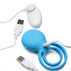 Curve Toys Gossip Love Loops 10X Silicone Cock Ring w/Remote - Azure