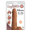 Curve Novelties Easy Rider Dual Density 6" Silicone Dong w/Balls  - Light