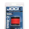 Curve Toys Jock 2-in-1 Silicone Cock Ring - Red