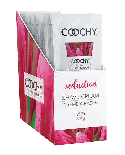 COOCHY Shave Cream .5 oz  Seduction Honeysuckle/Citrus Foil  - Display of 24