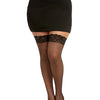 Thigh High Fish Net with Back Seam - Black QN
