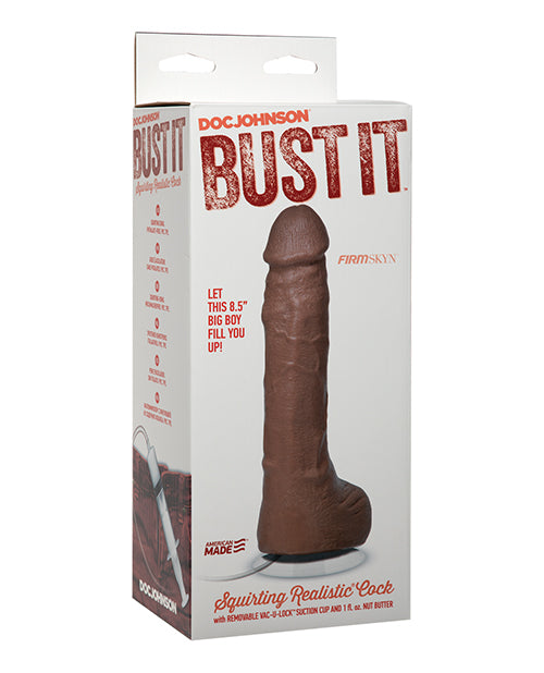 Bust It Squirting Realistic Cock w/1 oz Nut Butter - Assorted Tones