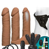 Vac-U-Lock Vibrating Dual Density ULTRASKYN Set w/Wireless Remote - Assorted Tones