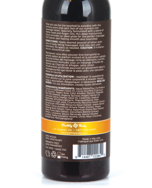 Earthly Body Hemp Seed Massage Lotion - 2 oz - Assorted Scents