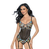 '=Twilight Garden Underwire Bustier w/G-String Black Medium