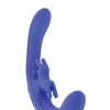 Evolved Lovebirds Curved Dual-Ended Rabbit Vibe w/Remote Control - Blue