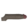Shaft Flexskin Liquid Silicone 7.8" Vibrating Sheath - Mahogany