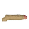 Shaft Flexskin Liquid Silicone 7.8" Vibrating Sheath - Oak