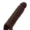 Shaft Flexskin Liquid Silicone 8.8" Vibrating Sheath - Mahogany