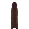 Shaft Flexskin Liquid Silicone 8.8" Vibrating Sheath - Mahogany