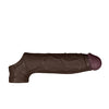Shaft Flexskin Liquid Silicone 8.8" Vibrating Sheath - Mahogany
