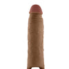 Shaft Flexskin Liquid Silicone 8.8" Vibrating Sheath - Oak