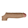 Shaft Flexskin Liquid Silicone 8.8" Vibrating Sheath - Oak