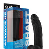 Shaft Model C Flexskin Liquid Silicone 9.5" Curved Dong w/Balls - Black