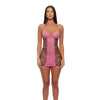 Animal Instincts Mesh Chemise & Panty - Pink Leopard SM