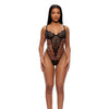 Animal Instincts Sheer Mesh and Lace Teddy - Animal MD