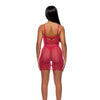 Layers To This Sheer Mesh and Knit Chemise w/Thong 2 pc Set - Pink LG
