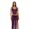 Feel Me Lace Bustier, Panty, & Skirt 3 pc set - Purple SM