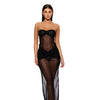 Private Party Glitter Dress w/Thong - Black LG