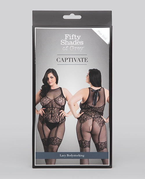 Fifty Shades of Grey Captivate Lacy Body Stocking Black OQ