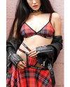 Vibes FUCK OFF  Bralette & Thong - Plaid