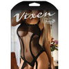 Edge of Seduction Studded Teddy w/Leg Harness - Black