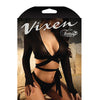 Vixen No Regrets Mesh Long Sleeve Wrap Top & Thong Black L/XL