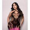 Vixen Ready Or Not Ombre Keyhole Halter Dress - Black/Pink QN