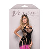Vixen Ready Or Not Ombre Keyhole Halter Dress - Black/Pink O/S