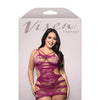 Vixen For The Thrill Leopard Knit Cut Out Dress - Magenta QN