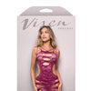 Vixen For The Thrill Leopard Knit Cut Out Dress - Magenta O/S
