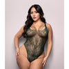 Vixen Enemies To Lovers Seamless Lace Teddy - Green QN