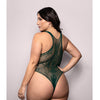 Vixen Enemies To Lovers Seamless Lace Teddy - Green QN