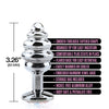 Nixie Honey Dipper Ribbed Metal Rainbow Jeweled Butt Plug - Medium