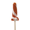 Cock Tailz Liquor Flavored Pecker Pops - Baileys & Cream Tan/White Stripe