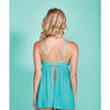 Riley Eyelash Lace Soft Cup Babydoll & Panty Teal SM