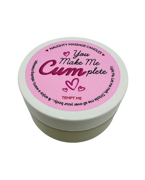 Valentines Mini Massage Candle "You Make Me Cum-plete"